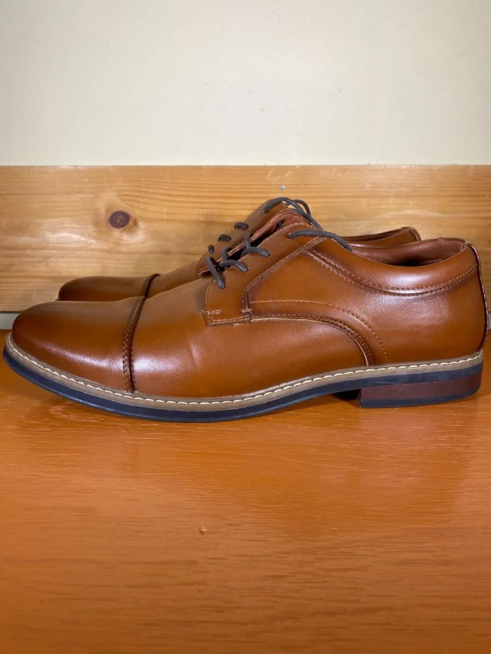 Nunn Bush Carmelo Cap Toe Oxford Size 11 Wide # 81511221 Leather Insoles